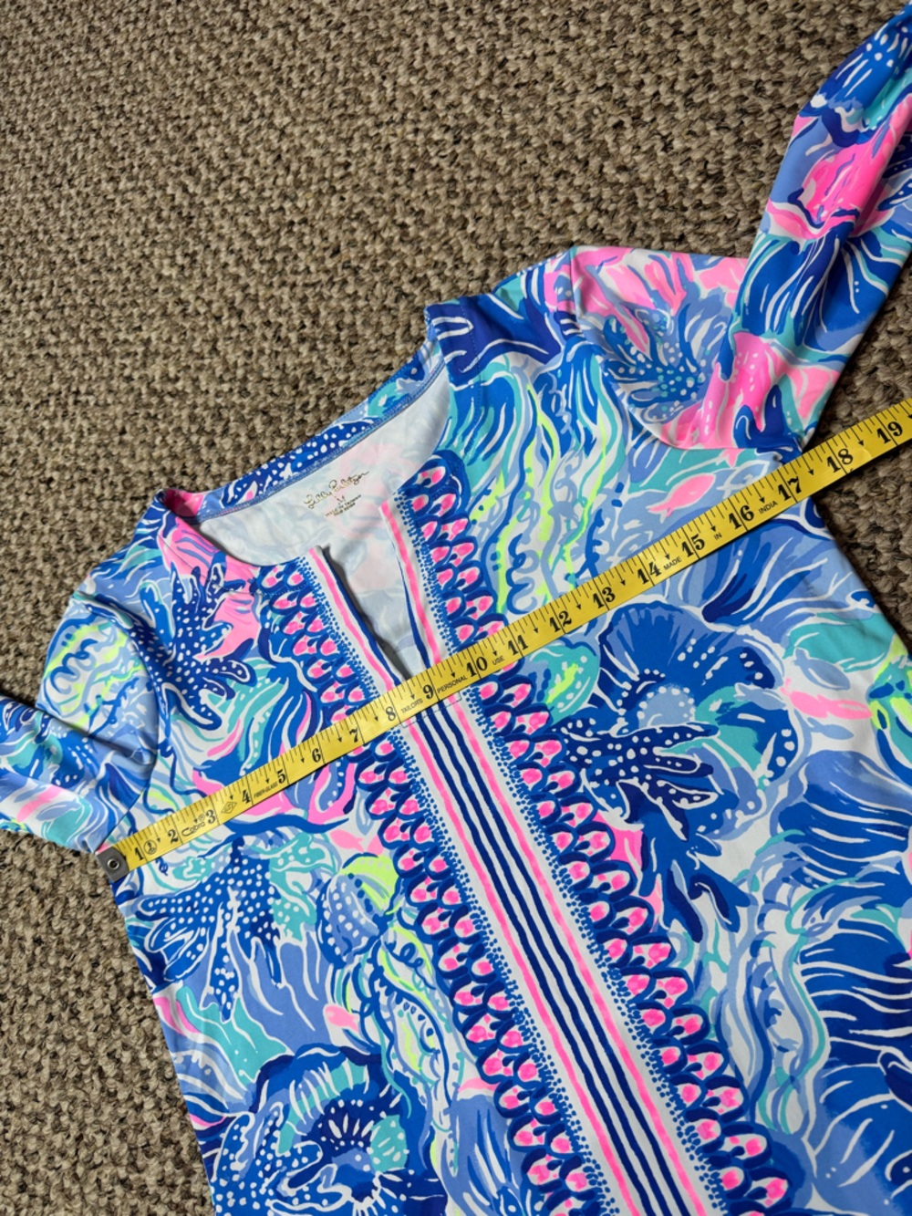 Lilly Pulitzer UPF 50+ Nadine Chillylilly Dress size M 005642 - Picture 9 of 10